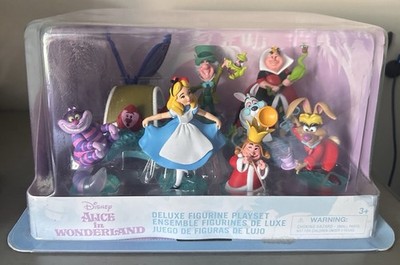 RARE Disney Alice In Wonderland 70th Anniversary Deluxe 9 Figure Set - NIB