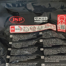 JSP Force 8 PressToCheck P3 Half Mask Respirator Size M BHT0A3-0L5-N00