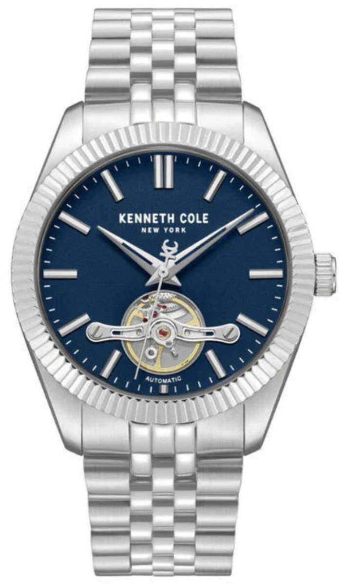 Kenneth Cole KCWGY0064801 Mens Automatic Skeleton Watch 43 mm Blue