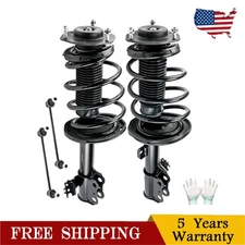 Front Struts w/Coil Springs Assembly Sway Bars Links For 2012-2017 Toyota Camry 