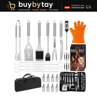 GrillzubehöR-Set 28-Teilig Edelstahl FüR Camping Und Geschenke Mit