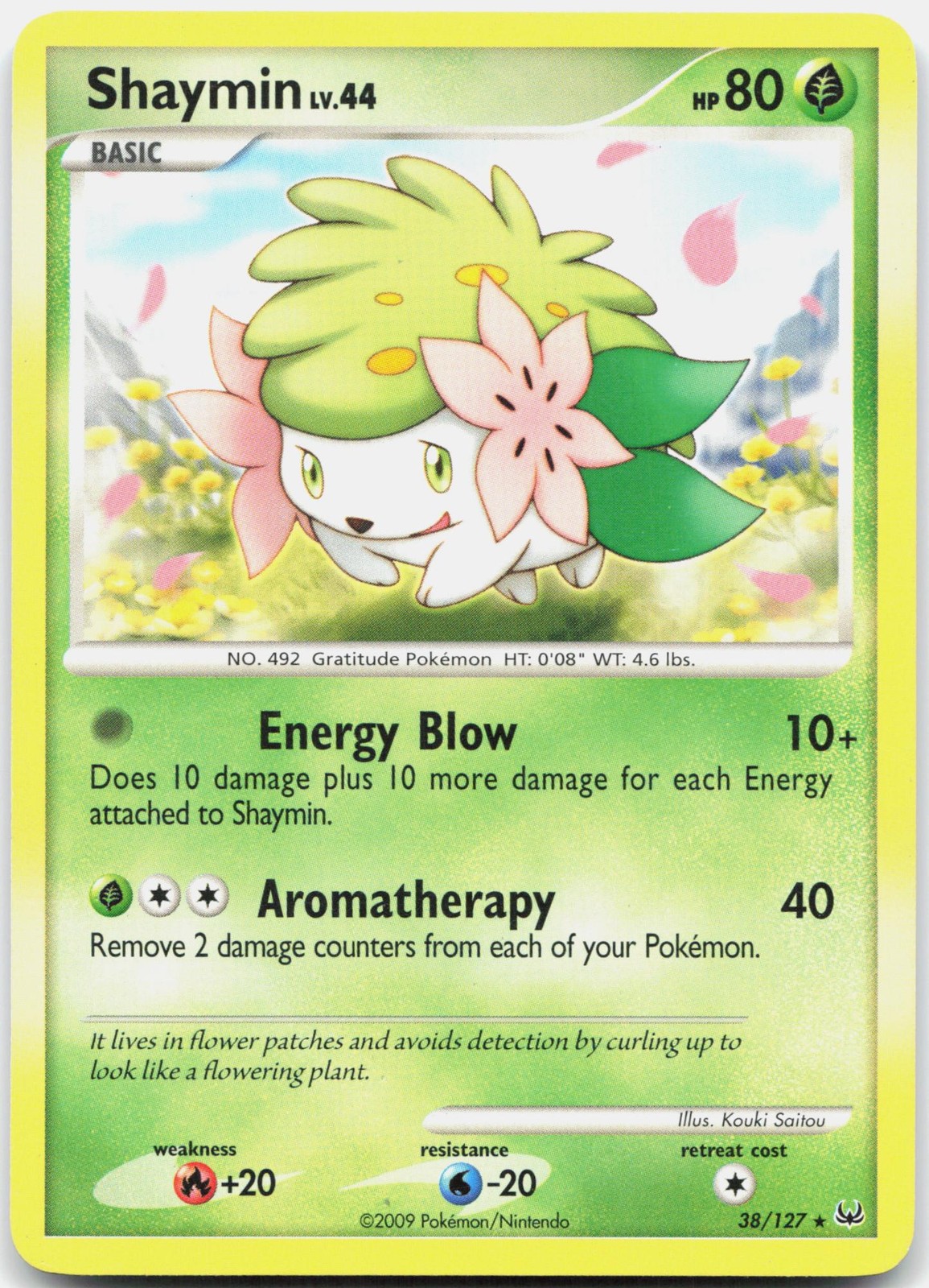 Shaymin Rare Platinum 38/127 LP Pokemon