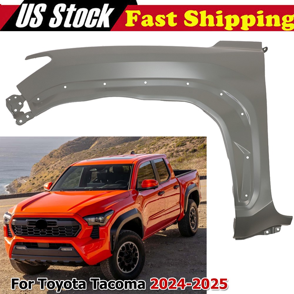タコマ　チャネベッド　フェンダー Front Driver Side Fender For Toyota Tacoma 2024-2025 Primed