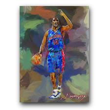 Lindsey Hunter Art Card Limited 2/50 Edward Vela Signed (Detroit Pistons)