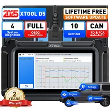 XTOOL D5 OBD2 Scanner Engine ABS SRS Transmission Diagnostic Tool FCA Protocol