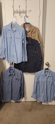 Lot of 5 Women's FR Work Shirts Ariat Lapco Tecgen Flame Resistant Used EUC