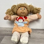 Cabbage Patch Kid- Vintage 1980's Blonde Hair Green Eyes Orig Outfit and Diaper
