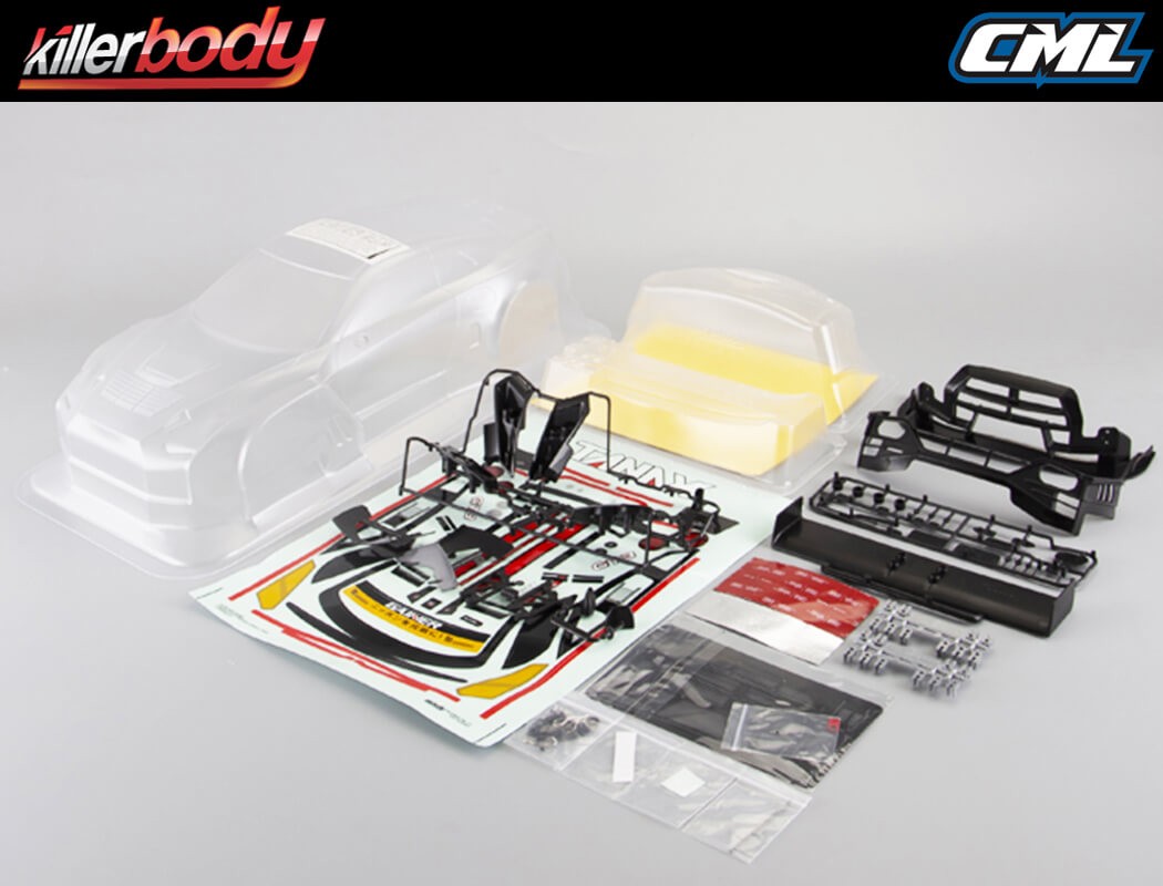 Killerbody Gainer Tanax Nissan Skyline GT-R Nismo R35 1:10 RC Car Body - Clear