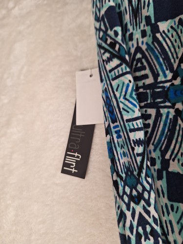 Maxi gonna ultra flirt donna XL blu colorata tribale casual pull on con cintura nuova con etichetta - Foto 11 di 11