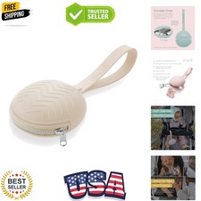 Silicone Pacifier Case Natural 3" x 1.6" BPA-Free Newborn Pacifier Holder, Tr...