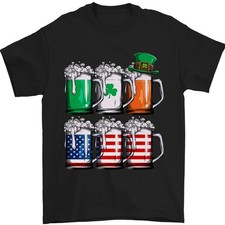 Camiseta Hombre 100% Algodón Jersey St Patricks Day USA Irish Graphic