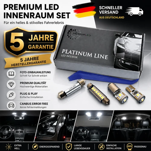 11x LED interior lighting complete set for VW Golf 4 IV Canbus SMD white