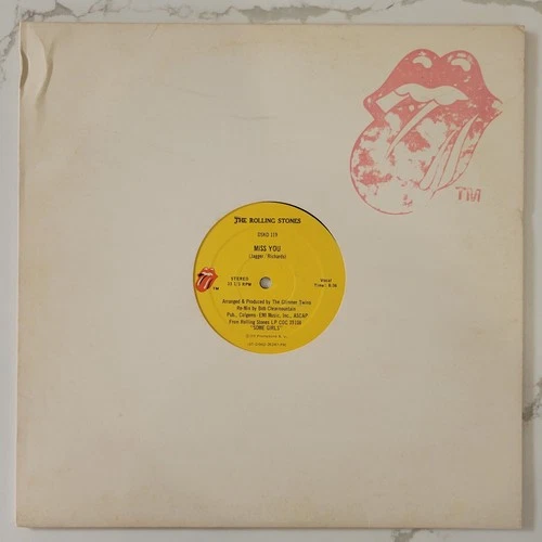 Rolling Stones - Miss You Vinyl Single - 1978 - Rolling Stones Records DSKO 119