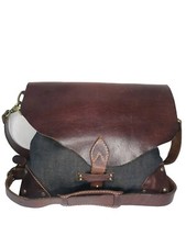 Sandast Canary Crossbody Bag Messenger Bag Unisex Denim Leather Made In USA