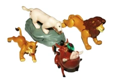 Set of 3 Vintage Disney Plastic Figure Lion King Mufasa Timon Pumba Simba