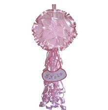 Fiocco Nascita Coccardona Sfera  Gigante Rosa (SUPER FESTA) VEDI IL NEGOZIO