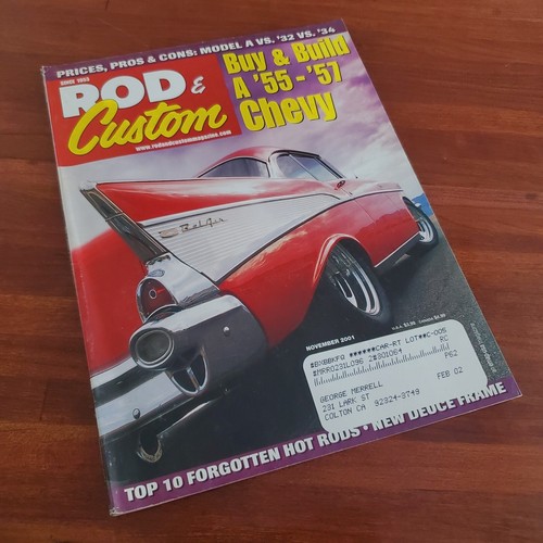 ROD & CUSTOM: BUY & BUILD A '55 - '57 CHEVY NOVEMBER 2001 MAGAZINE SHIPS FREE - Picture 4 of 5