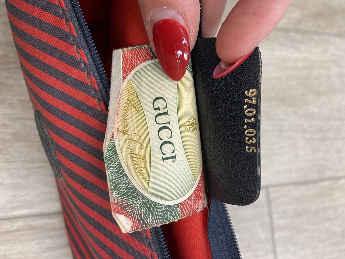 GUCCIポーチ／NAVY 楽天市場】【8/1 P2倍】【本物保証】 箱付 グッチ GUCCI