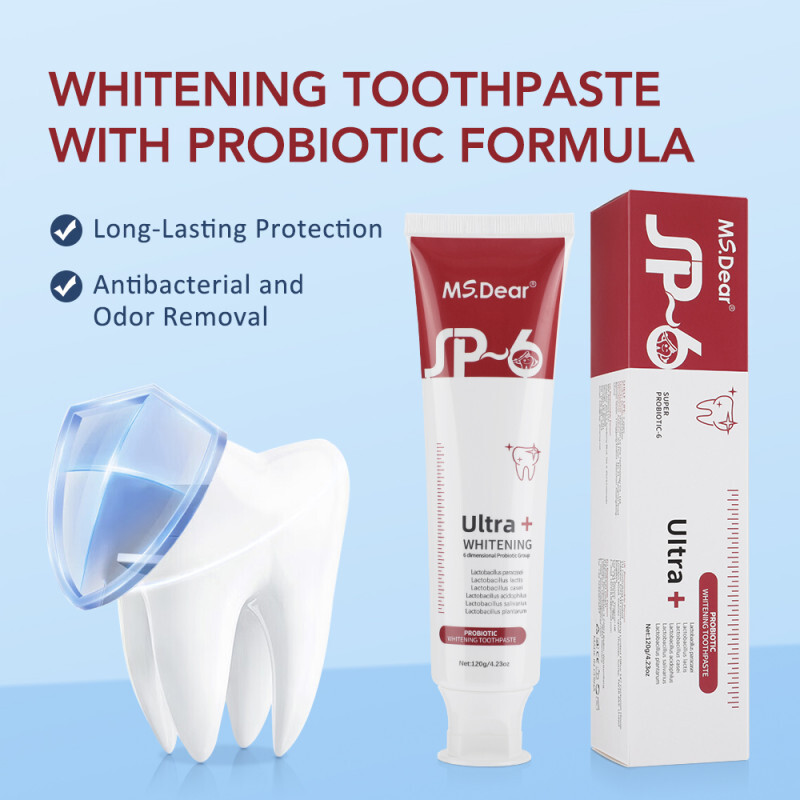 SP-6 Probiotic Whitening Toothpaste Refresh Mouth Brighten Remove Yellow Tooth