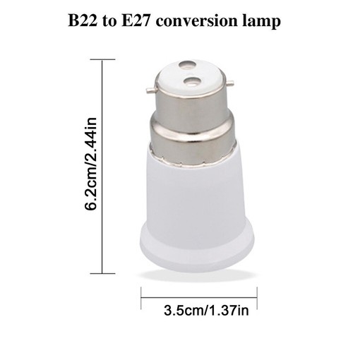 B22 to E27 Bulb Light Lamp Holder Base Socket Screw Bayonet Converter Adapter - Picture 3 of 12