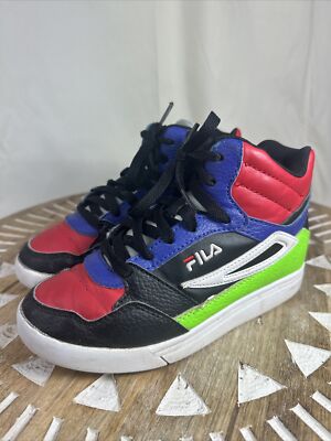 FILA Everge Mid Men s Boys Sneakers Shoes Size 2 US high top Basketball