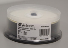 New Verbatim 97284 BD-R DL 50GB 6X DataLifePlus White Thermal Printable 25CT