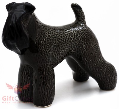 Porcelain Figurine of the Kerry Blue Terrier dog