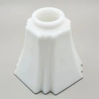 Vintage Square Mission Art Deco Milk Glass Lamp Shades 5” X 4.75" X 2”