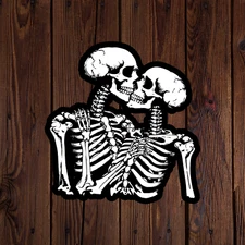 Skeleton marriage sticker vinyl decal girlfriend anniversary gift love kissing