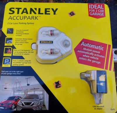 Stanley Accupark Parking 2 Car Laser Parking Garage System New In Pkg! 