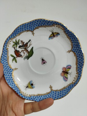 Herend Rothschild Porcelain Dish Teller 724 RO-EB 14cm handpainted