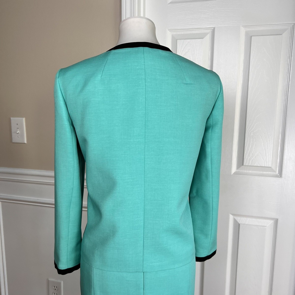 Evan Picone Black Label 2PC Aqua Green Polyester Dress (Size 6) Suit (Size  8) | eBay