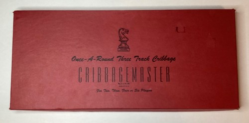 VTG DRUEKE CRIBBAGEMASTER “ONCE A-ROUND” BOARD MODEL 1950 FOR 2-6 PLAYERS W/BOX - Picture 11 of 18