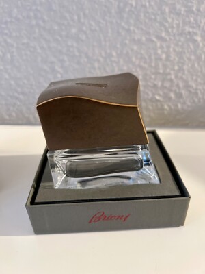 BRIONI eau de toilette - 75ml sehr schwerer LEERER Flakon mit Box und Zubehör