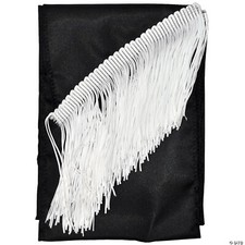 Sash Fringed Black - Morris Costumes