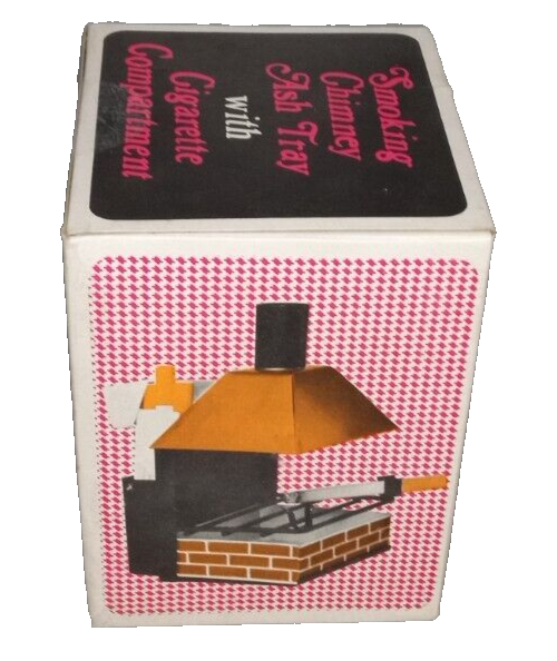 Vintage Smoking Chimney Ashtray with Cigarette Compartment