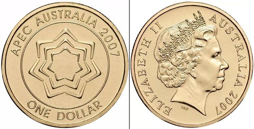 2007 Australian Near Mint Ex RAM Roll $1 Bronze Coin - APEC Commemorative issue