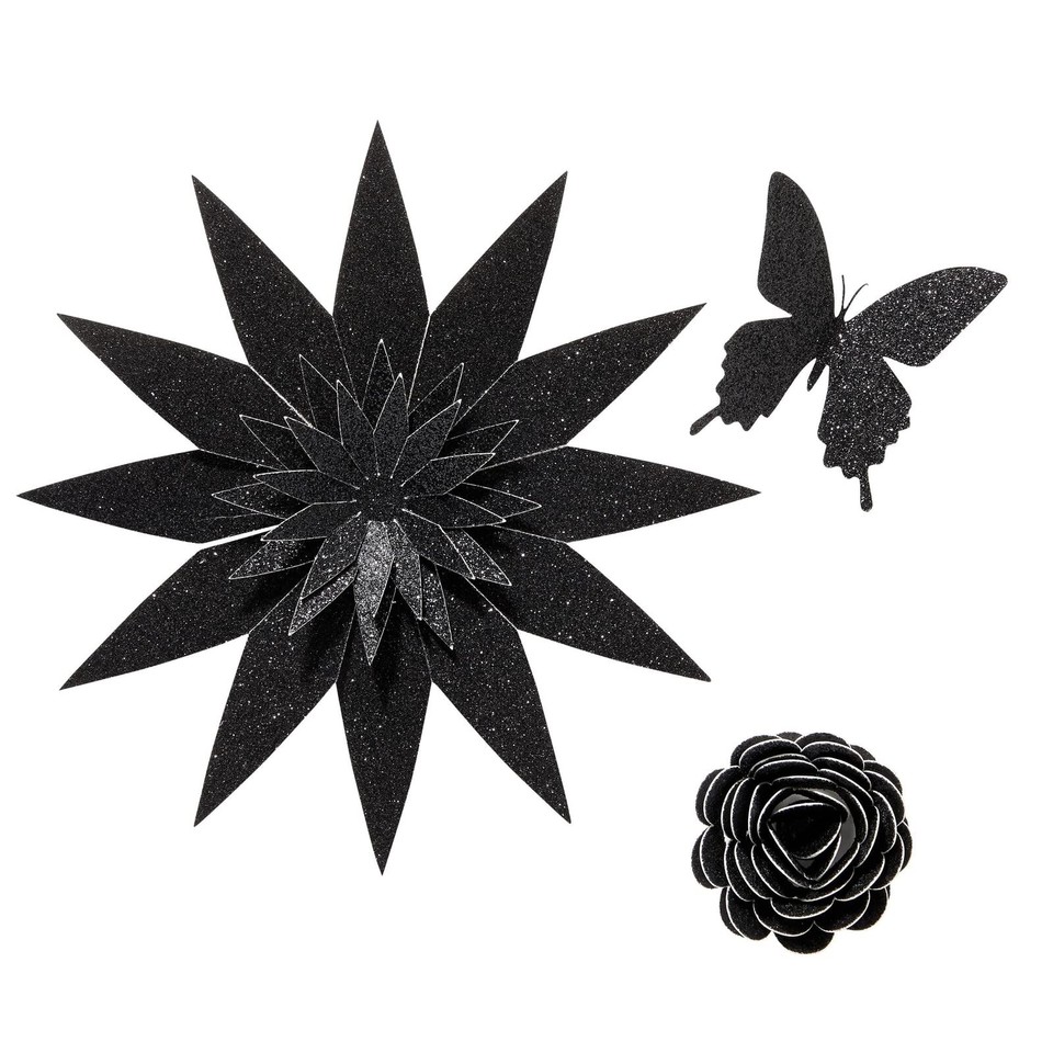 24 Sheets Black Glitter Cardstock Paper 8.5 x 11 for Scrapbooking, DIY