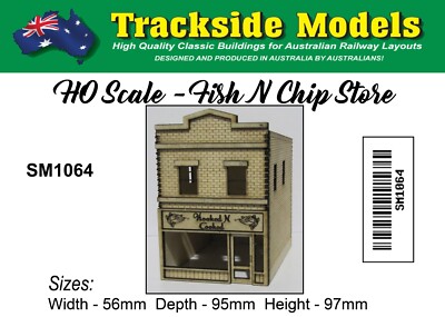 Trackside Models  - HO Scale - Laser Cut ''Fish N Chip Shop'' - SM1064
