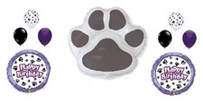 Juego de 7 piezas GLOBO estampado PATA CUMPLEAÑOS vamos a pawty PERRO cachorro PATRULLA fiesta favores difícil de encontrar