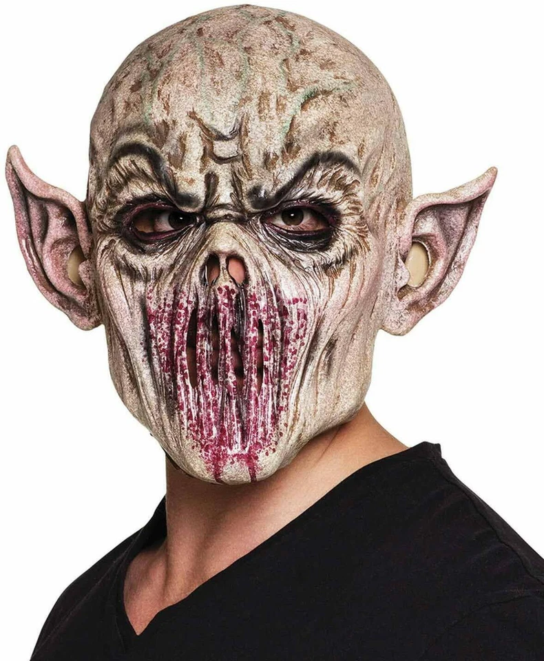 Demon Maske Kostüm Erwachsene Halloween Kostüm Vampir Zombie Speachless - Bild 1 von 1