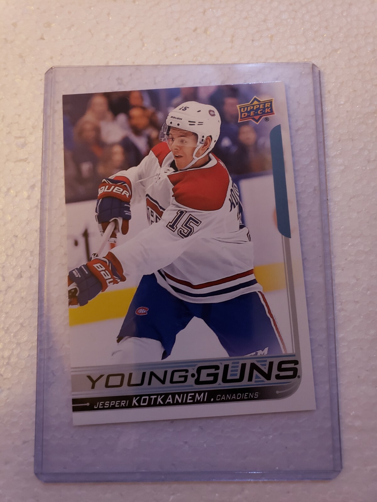 2018 19 Upper Deck Young Guns Oversized/Jumbo Rookie #249 Jesperi Kotkaniemi Hab