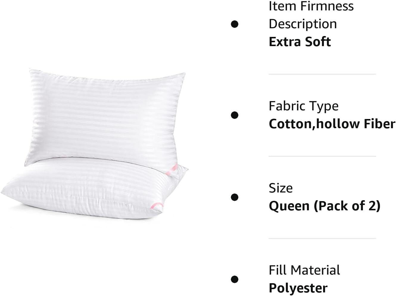 Beckham Hotel Collection Pillows 2-Pack Queen NEW