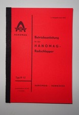 Hanomag R 12 Betriebsanleitung, Bedienungsanleitung, Handbuch, 2. Ausgabe 1954