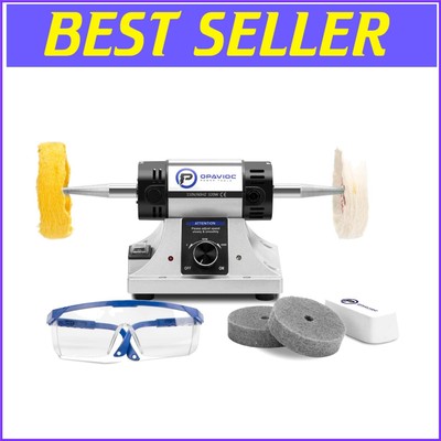 Powerful Jewelry Polisher with Adjustable Speeds & Complete Buffing Accessories