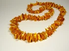 Baltic Amber Necklace 21.5" Yellow Brown Egg Yolk Natural Genuine Gemstone 4711