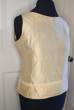 Vintage 100 Silk Blouse Louis Feraud Cream Off White Bead Embroidered L