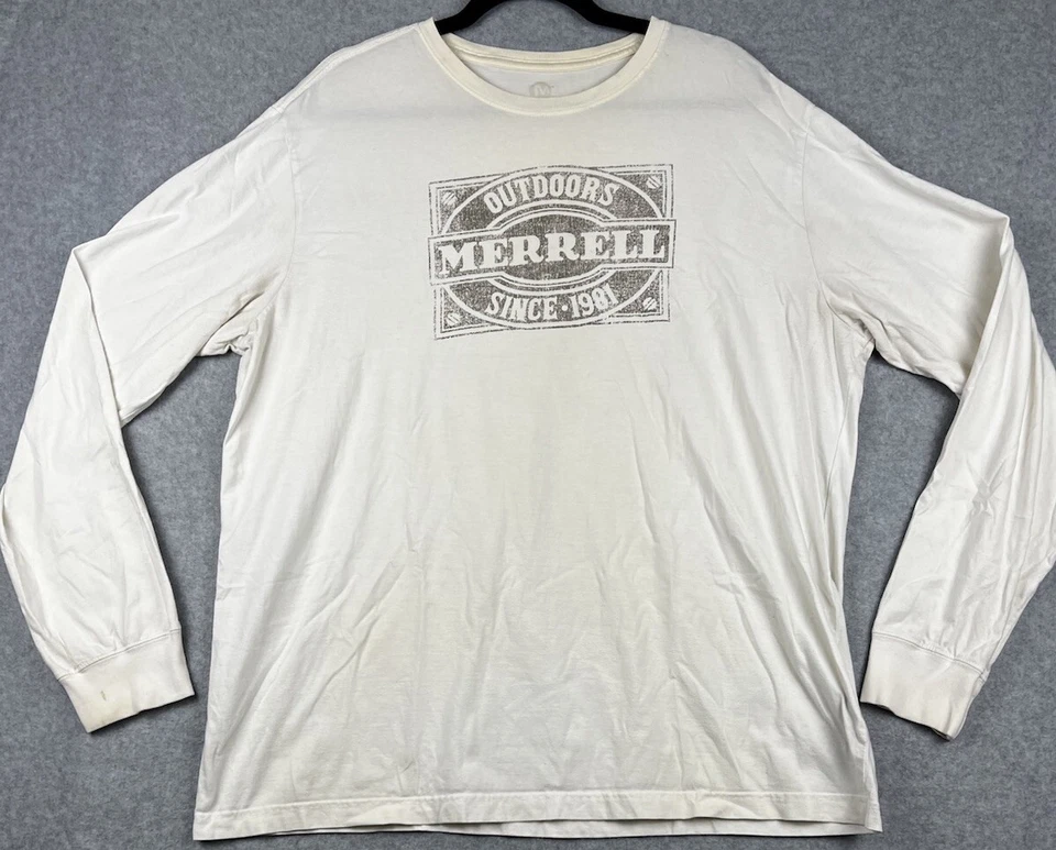 Vintage T-Shirt Merrill Long Sleeve Unisex Size XL Ivory Colored - Image 2 of 4