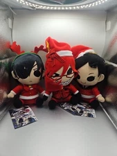 Black Butler Grell Sebastian Ciel Christmas Theme Plush Lot Anime