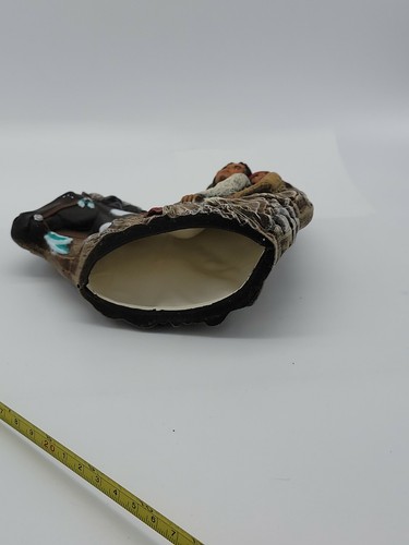 Statuina ragazzo e ragazza nativi americani su cavallo dipinto 6,5" ceramica LEGGI! - Foto 8 di 8